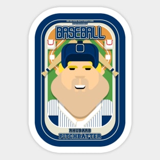 Baseball Blue Pinstripes - Rhubarb Pitchbatter - Sven version Sticker